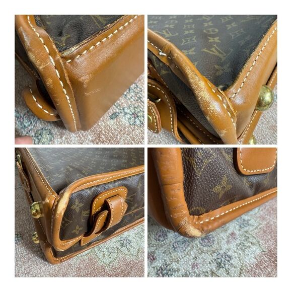 Louis Vuitton Vintage 80s/90s Monogram Garment Brown Luggage Bag - Picture 15 of 16